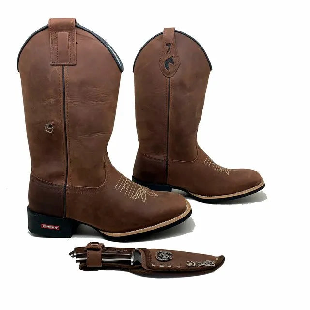 BotaFaca Econômica
- Couro Crazy Horse Nescau | Bordados Bege